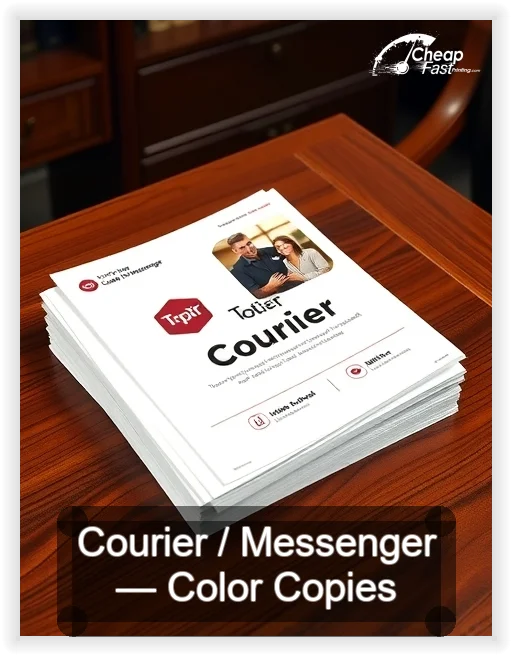 Courier Messenger business card design sample