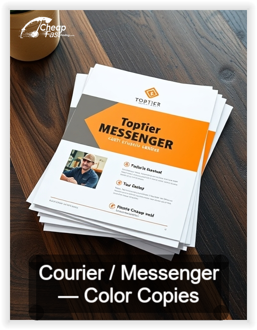 Courier Messenger business card design sample
