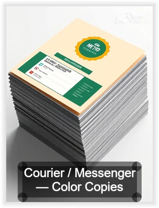 Courier Messenger business card design sample