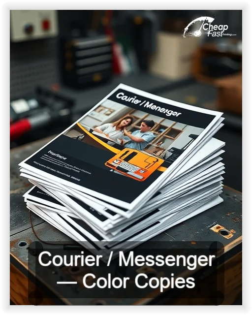 Courier Messenger business card design sample