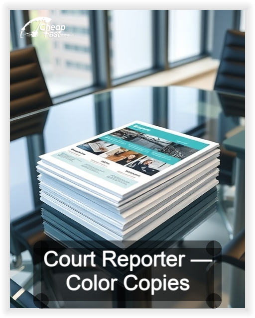 Court Reporter business card design sample