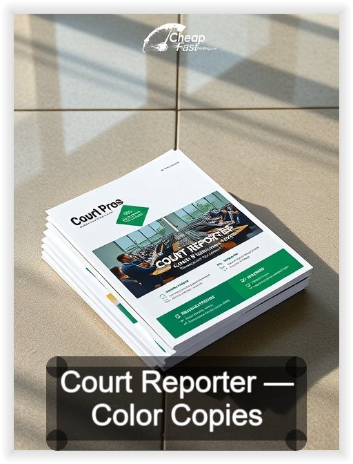 Court Reporter business card design sample