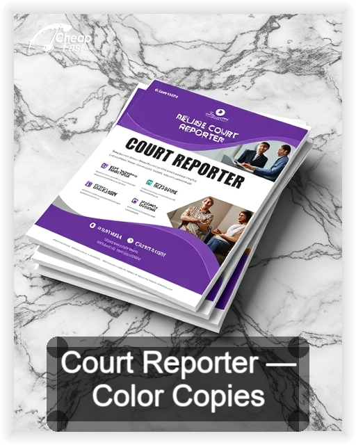 Court Reporter business card design sample