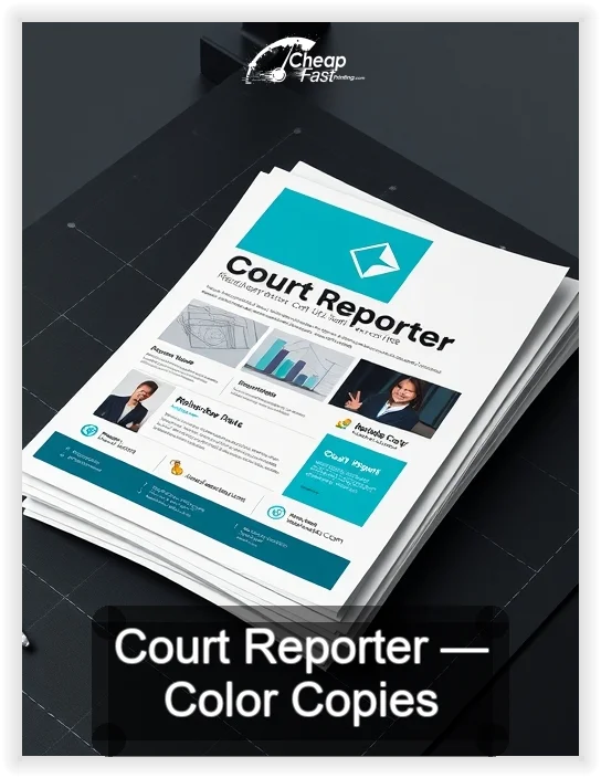 Court Reporter business card design sample