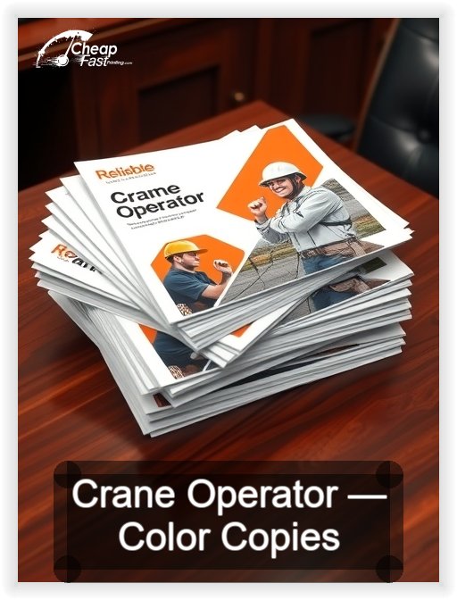 Crane Operator business card design sample