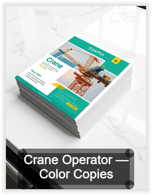 Crane Operator business card design sample