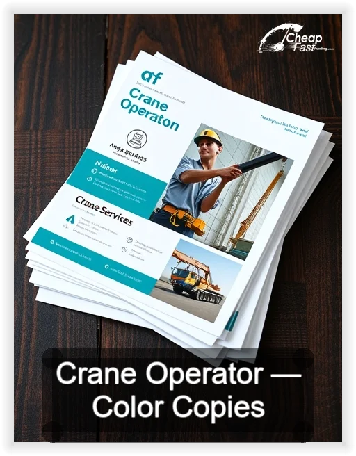 Crane Operator business card design sample