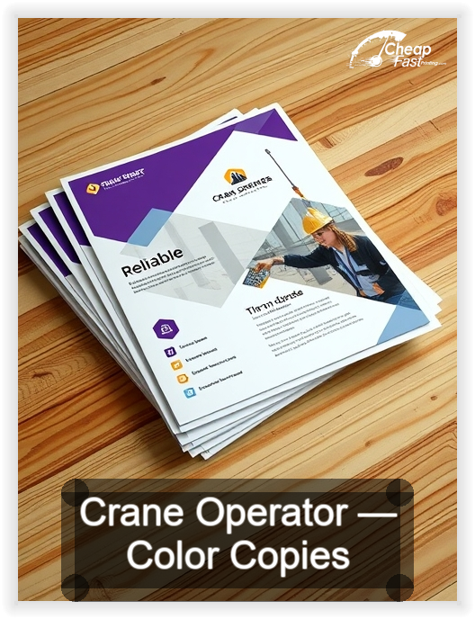 Crane Operator business card design sample