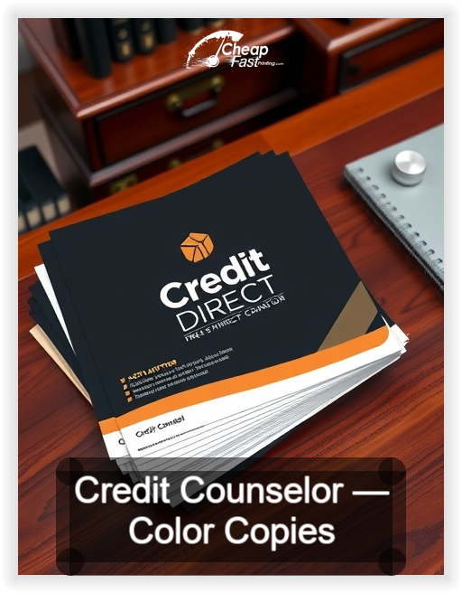 Credit Counselor business card design sample