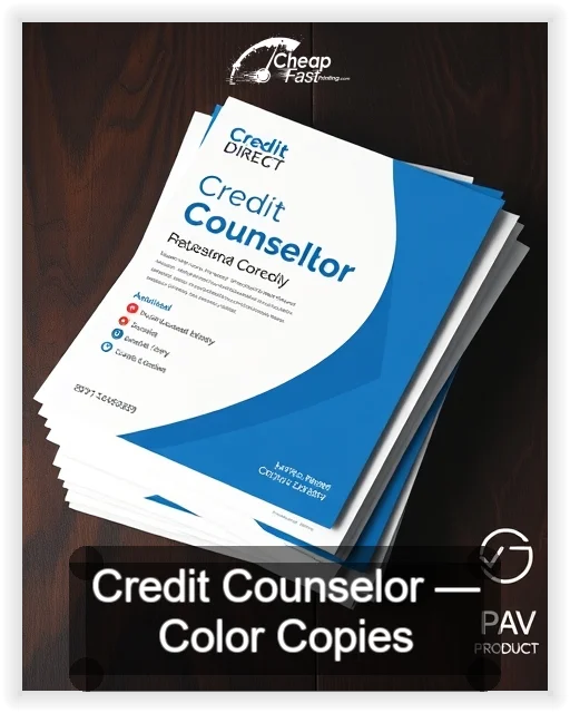Credit Counselor business card design sample