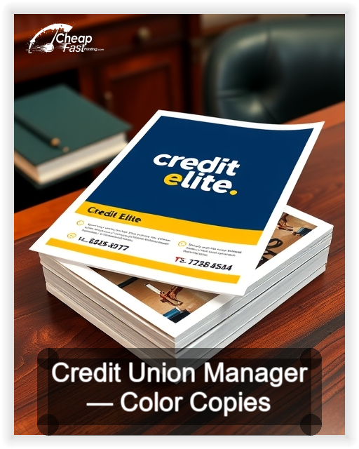 Credit Union Manager business card design sample