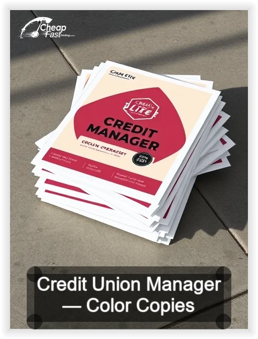 Credit Union Manager business card design sample
