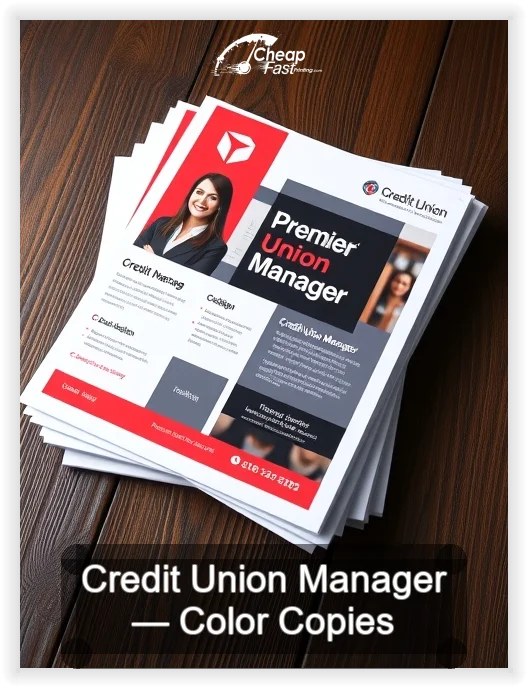 Credit Union Manager business card design sample