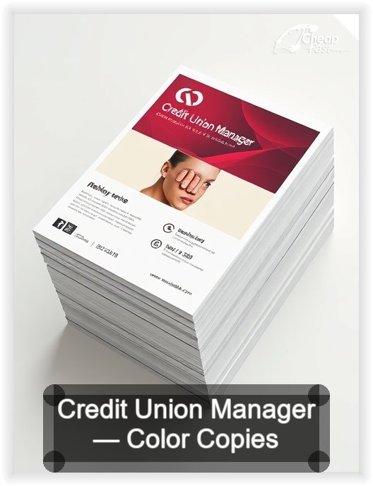 Credit Union Manager business card design sample