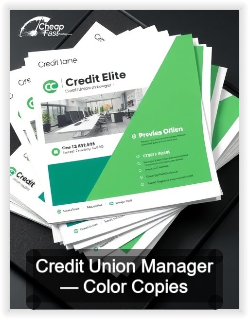 Credit Union Manager business card design sample