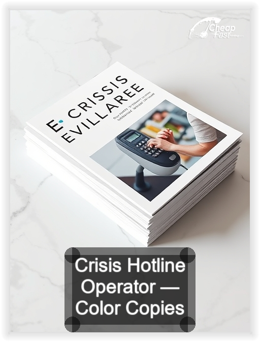 Crisis Hotline Operator business card design sample