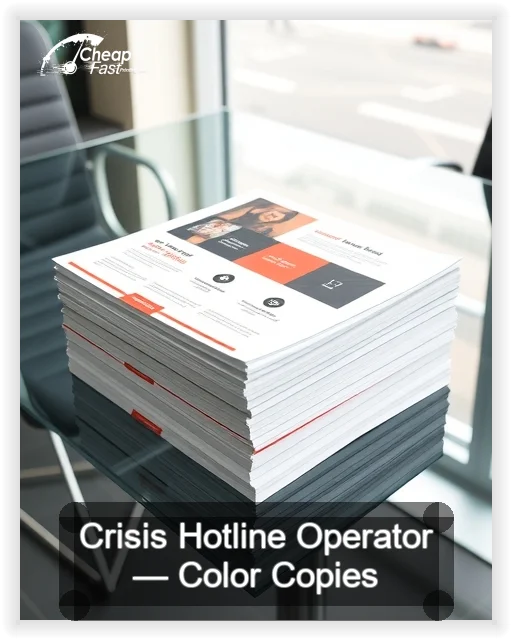 Crisis Hotline Operator business card design sample