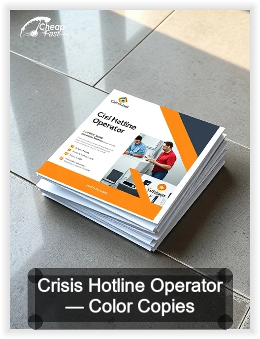 Crisis Hotline Operator business card design sample