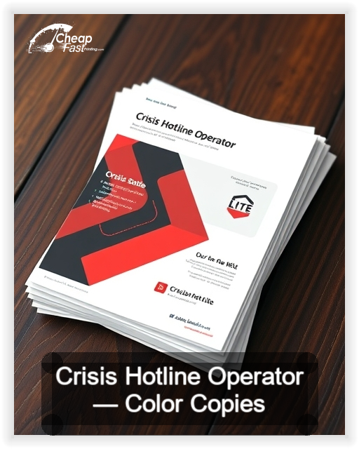 Crisis Hotline Operator business card design sample