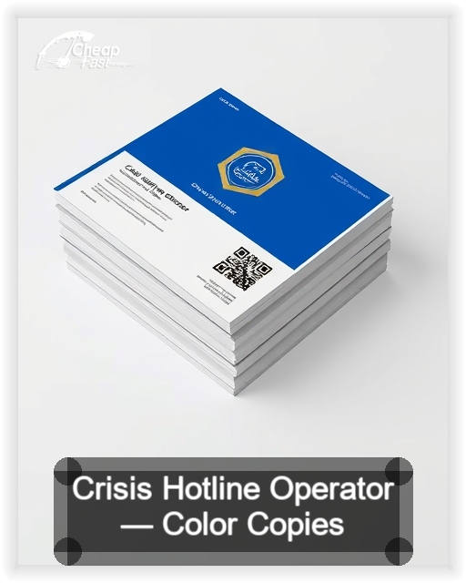 Crisis Hotline Operator business card design sample