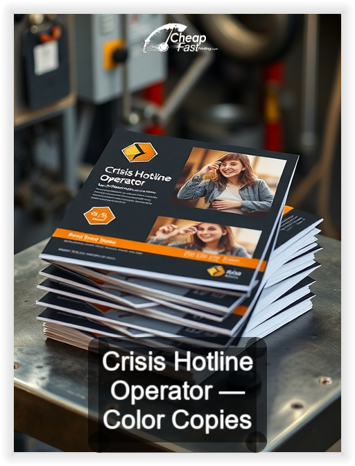 Crisis Hotline Operator business card design sample