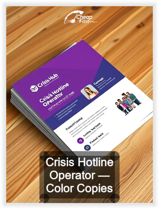 Crisis Hotline Operator business card design sample