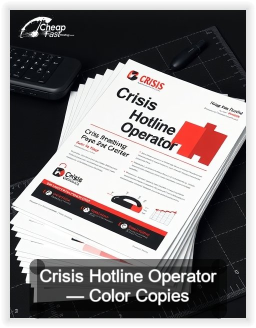Crisis Hotline Operator business card design sample
