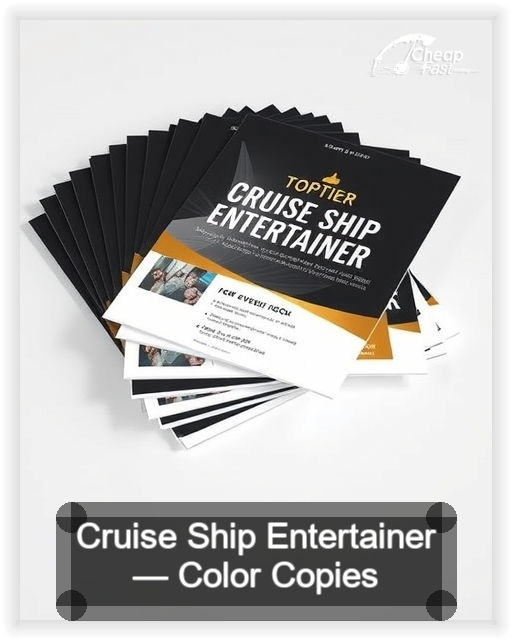 Cruise Ship Entertainer business card design sample