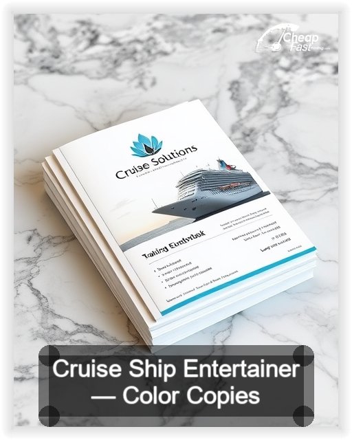 Cruise Ship Entertainer business card design sample