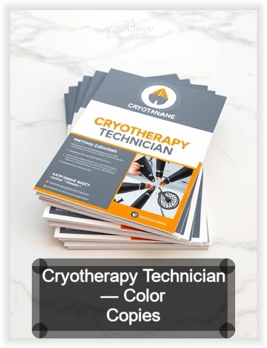 Cryotherapy Technician business card design sample