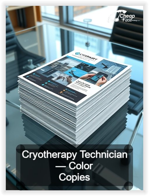 Cryotherapy Technician business card design sample