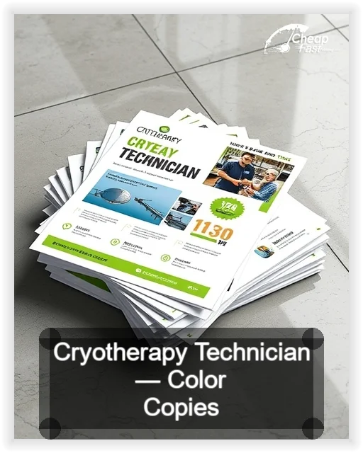 Cryotherapy Technician business card design sample