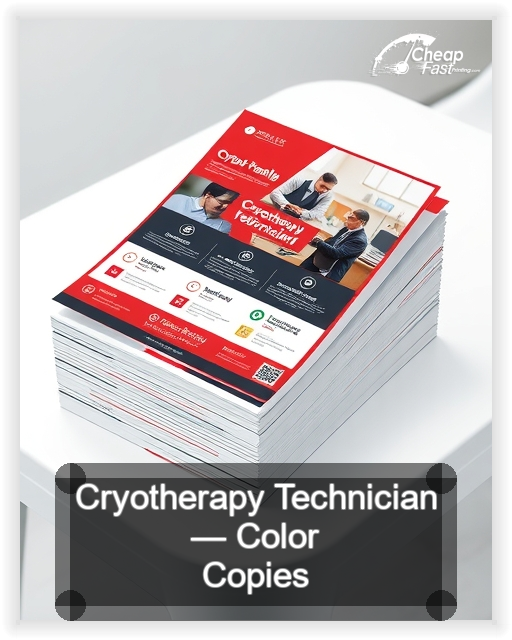 Cryotherapy Technician business card design sample