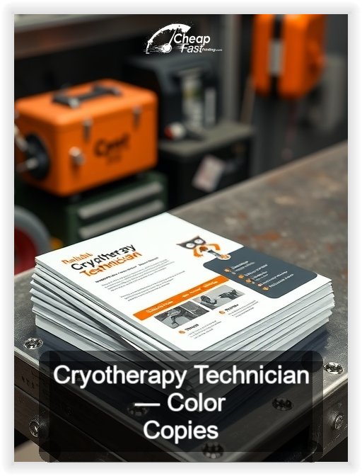 Cryotherapy Technician business card design sample