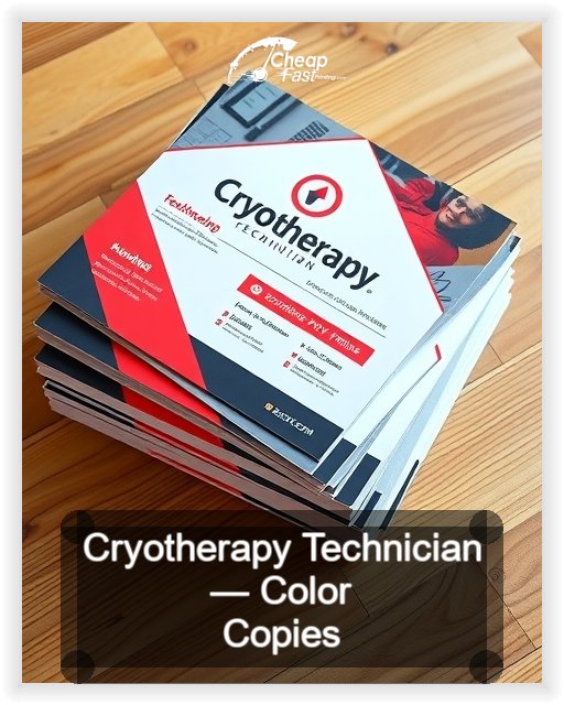 Cryotherapy Technician business card design sample