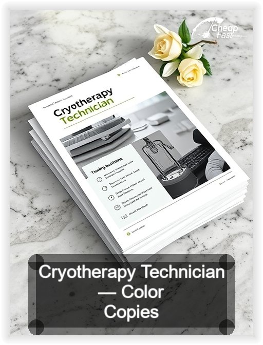Cryotherapy Technician business card design sample