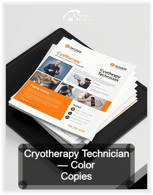 Cryotherapy Technician business card design sample