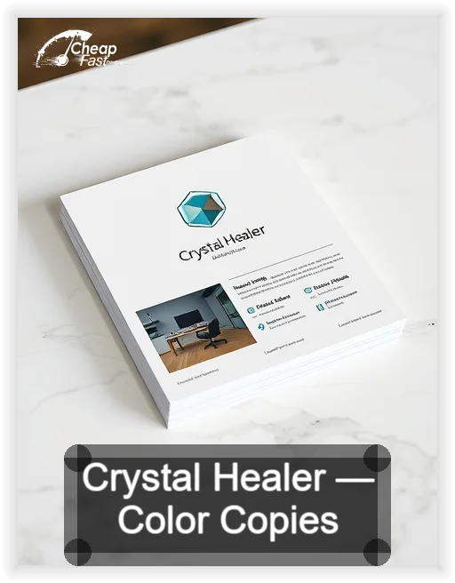 Crystal Healer business card design sample