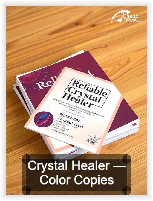 Crystal Healer business card design sample