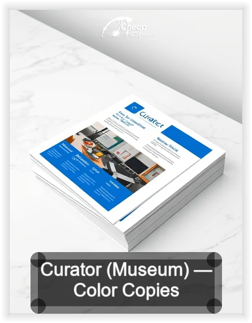 Curator Museum business card design sample