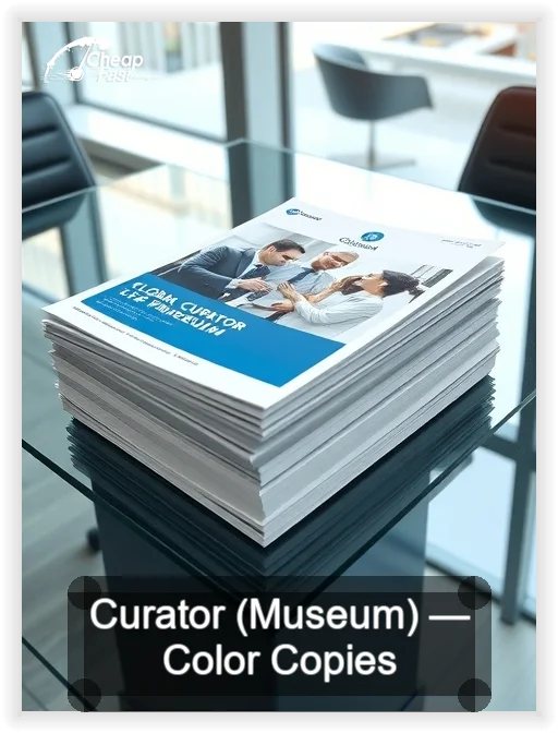 Curator Museum business card design sample