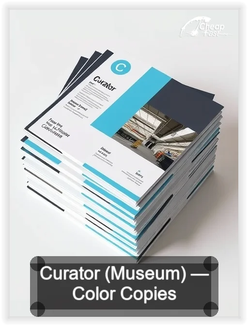 Curator Museum business card design sample