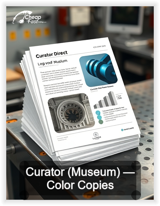 Curator Museum business card design sample