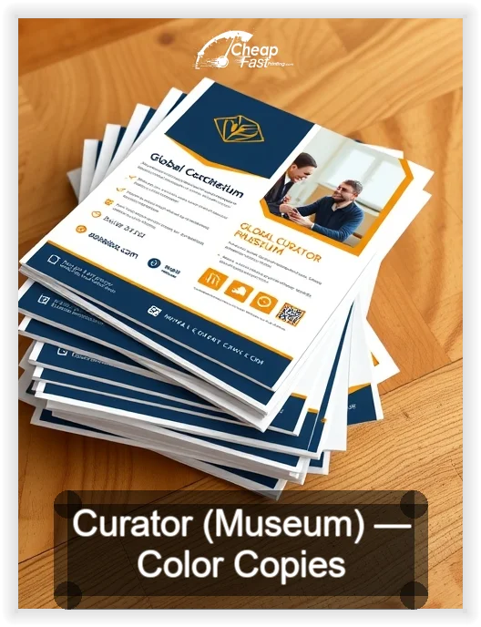 Curator Museum business card design sample