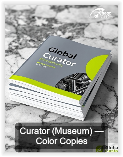 Curator Museum business card design sample