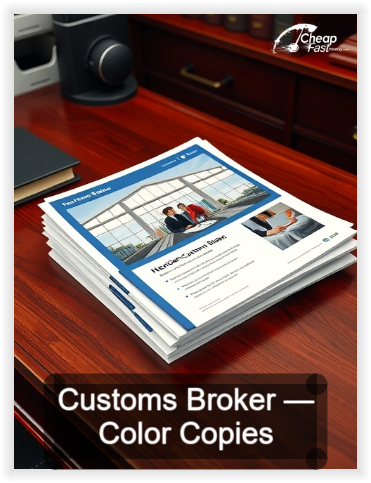 Customs Broker business card design sample