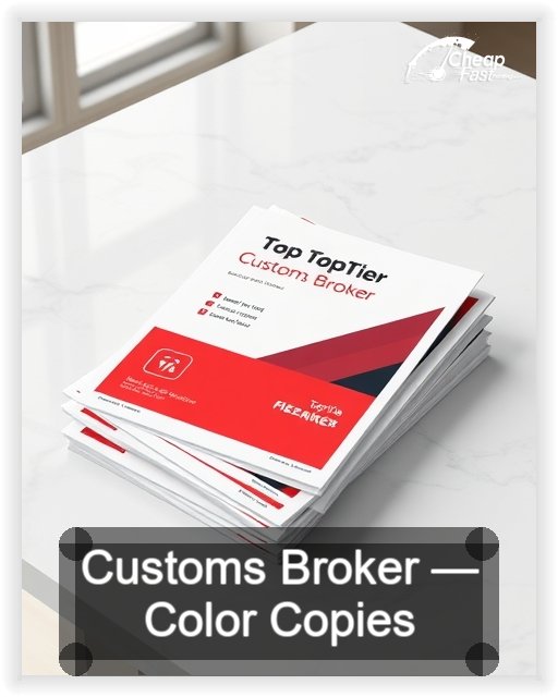 Customs Broker business card design sample