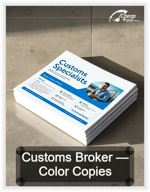 Customs Broker business card design sample