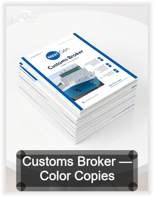 Customs Broker business card design sample