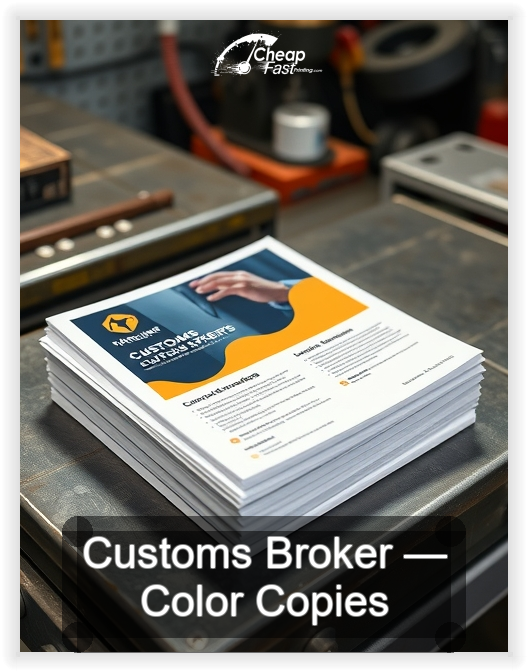 Customs Broker business card design sample